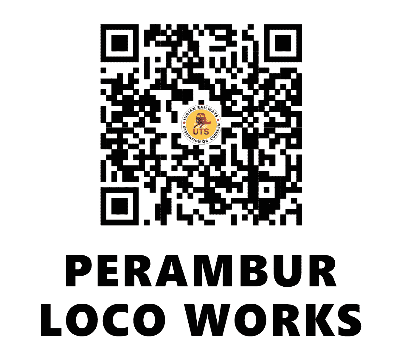 UTS QR Code for PERAMBUR LOCO WORKS - PEW (SR - TAMIL NADU)